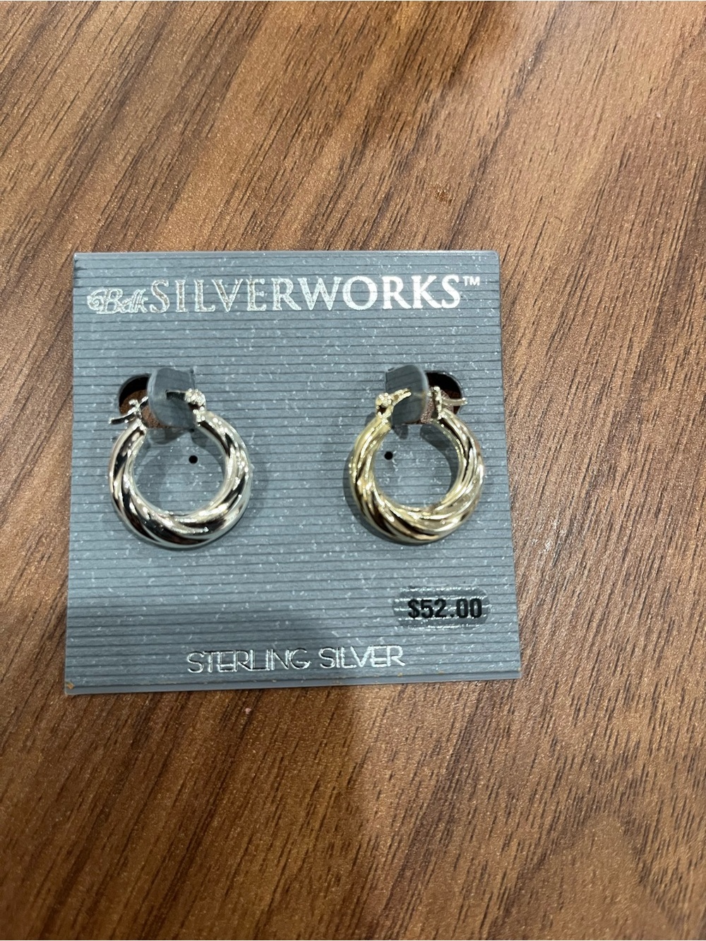 Two-Tone Twisted Hoop Earrings - Silver & Gold